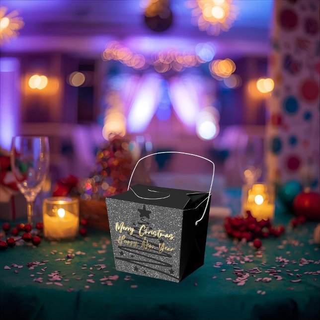 Caja Para Regalos Sparkly Black Favor Box (Subido por el creador)