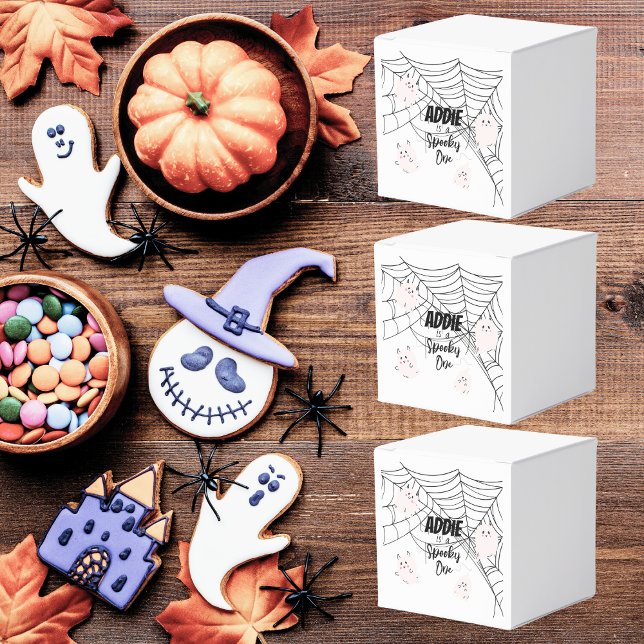 Caja Para Regalos Spooky One | Primer cumpleaños de Halloween | Fant (Subido por el creador)