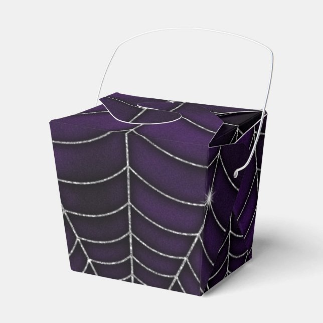 CAJA PARA REGALOS SPOOKY PURPLE SILVER HALLOWEBS SPIDER (Front Side)