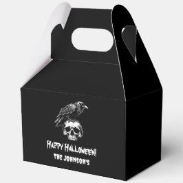 Caja Para Regalos Spooky Raven Skull Halloween FavBox