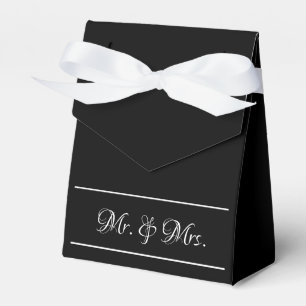 Caja Para Regalos Sr. Blanco y Negro y la Sra. Boda Tent Favor Box