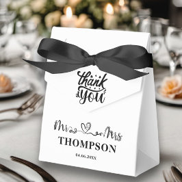 Caja Para Regalos Sr. y Sra. Elegant Simple | Blanco y negro