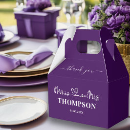 Caja Para Regalos Sr. y Sra. Elegant Simple | Púrpura