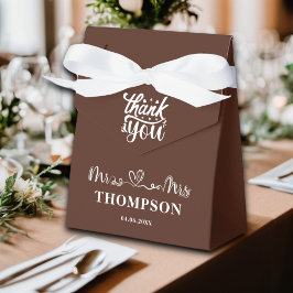 Caja Para Regalos Sr y Sra Elegante Sencillo | Marrón