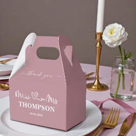 Caja Para Regalos Sr y Sra Modern Trendy | Rosa Polvoriento