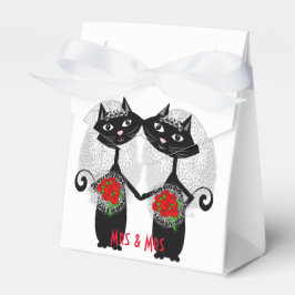Caja Para Regalos Sra. + Sra. Lesbian Marriage Cat Cute Brides Boda