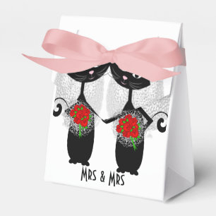 Caja Para Regalos Sra. y Boda personalizada de la pareja de lesbiana