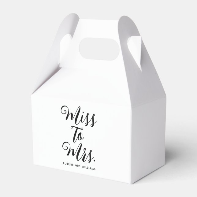 Caja Para Regalos Srta. Modern Bridal Shower Bachelorette (Front Side)