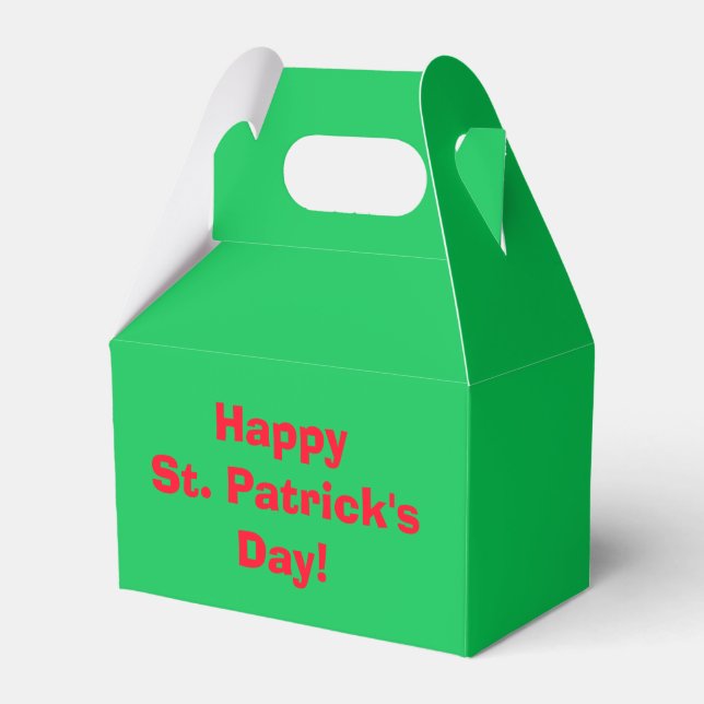 Caja Para Regalos St. Patrick's Day Fiesta Green Red 4Polly (Front Side)