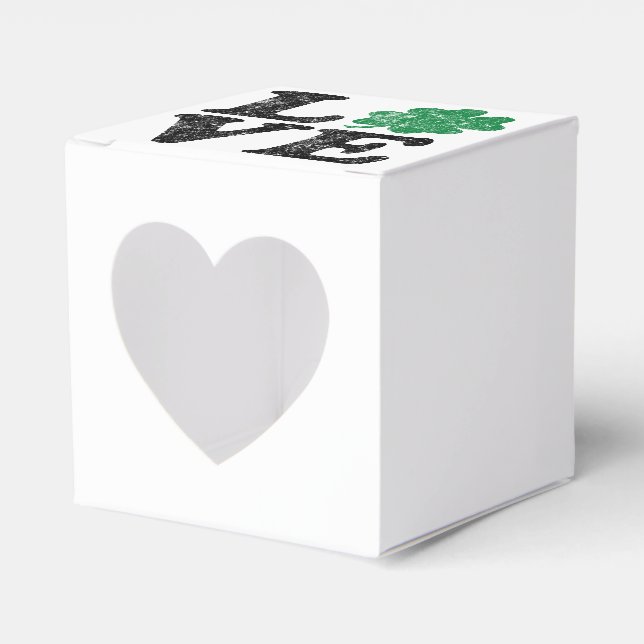 Caja Para Regalos St Patrick's Day LOVE Shamrock Irish (Anverso)