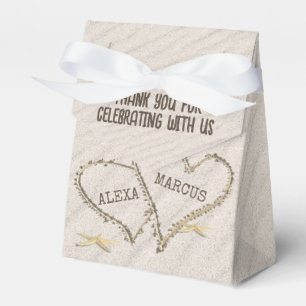 Caja Para Regalos Starfish and Beach Hearts with Names