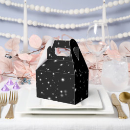 Caja Para Regalos Starlight Sparkles Black and White Stars
