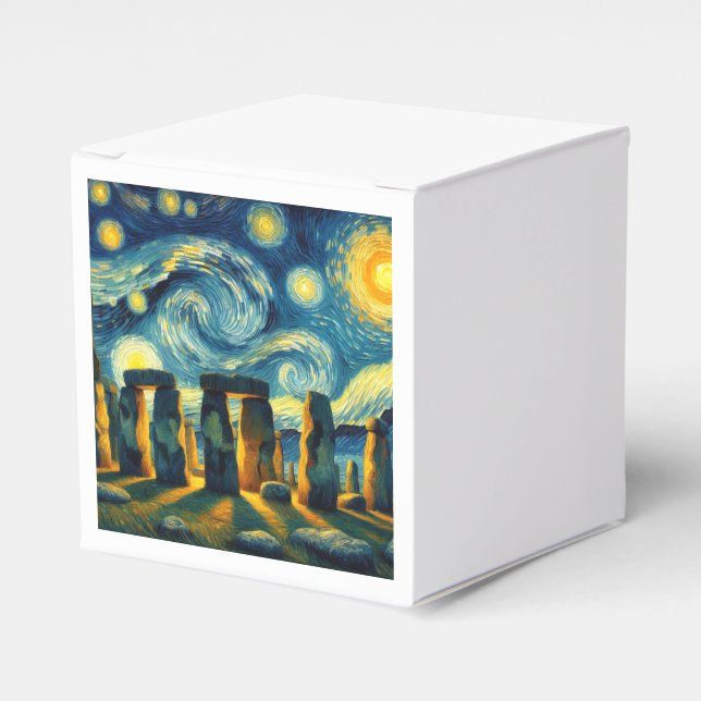 Caja Para Regalos Starry Night Stonehenge (Costado Anverso)