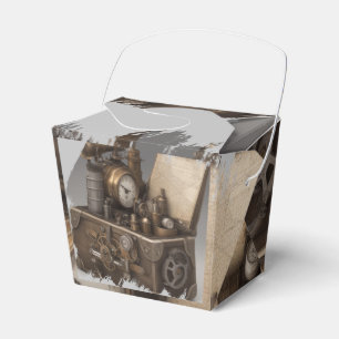 Caja Para Regalos Steampunk Time Machine - Vintage Treasure Chest