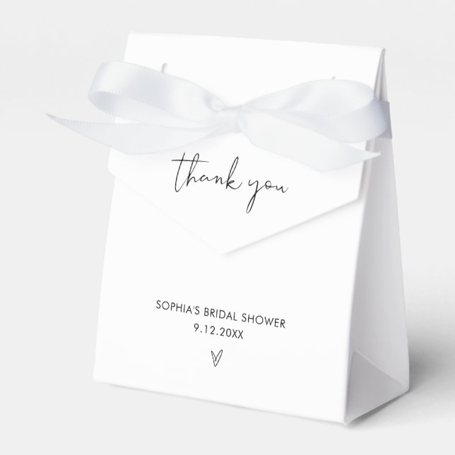 Caja Para Regalos STELLA Moderna Ducha Minimalista Bridal (Front Side)