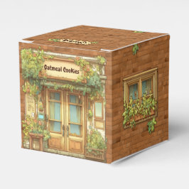 Caja Para Regalos Storybook Style Cozy Cafe Brown Brick, Favor Box
