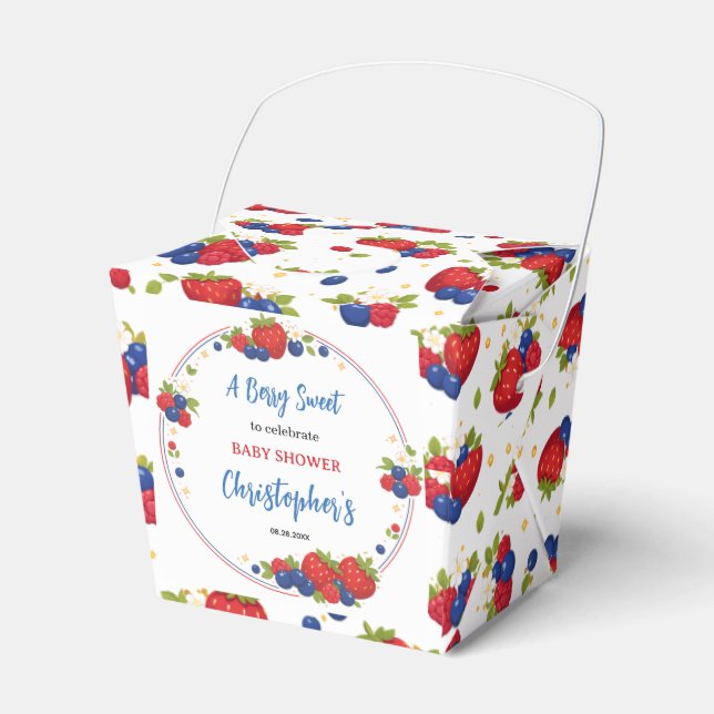 Caja Para Regalos Strawberry Blueberry Berry Sweet Baby Shower (Front Side)