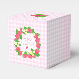 Caja Para Regalos Strawberry Pink Gingham