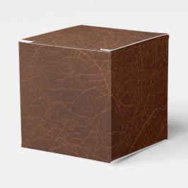 Caja Para Regalos Stylish Brown Leather Texture Event Classic