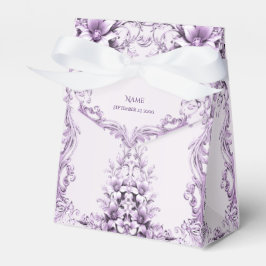 Caja Para Regalos Stylish Purple Flowers Favor Box