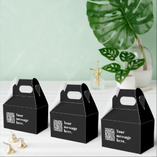 Caja Para Regalos Su propio código QR cargado y texto retro editable