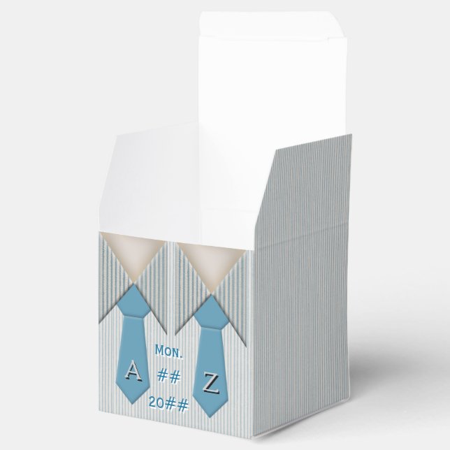 Caja Para Regalos Su y su Blue Oxford Pinstripe (Abierto)