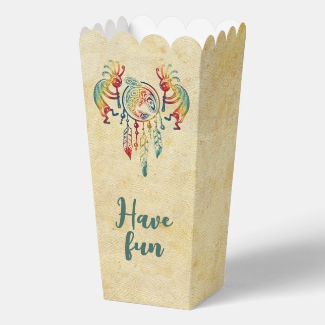 Caja Para Regalos Sueño nativo americano de ballena Kokopelli 1 (Reverso )