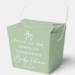 Caja Para Regalos Suerte personalizada de baby shower verde esmerald