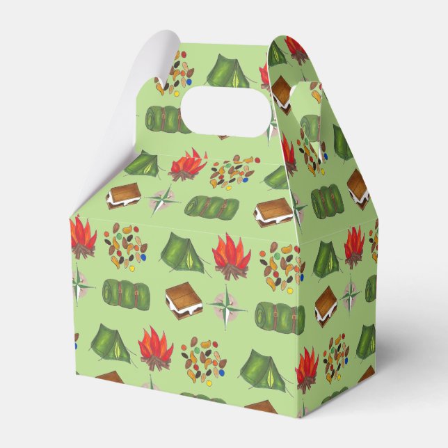 Caja Para Regalos Summer Camp Compass Campfire Smores Tent Trailmix (Front Side)