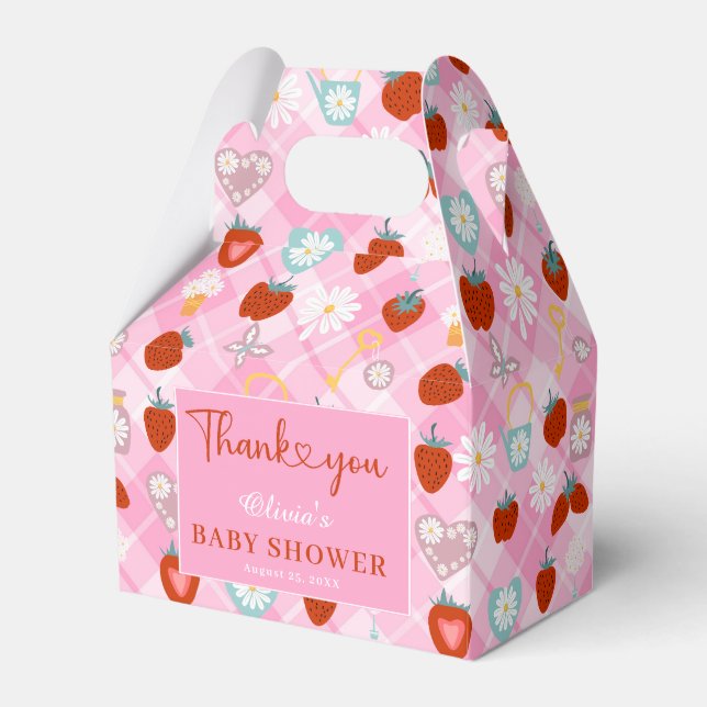 Caja Para Regalos Summer Daisy Flower Berry Sweet Baby Shower (Front Side)