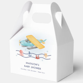 Caja Para Regalos Summer Travel Adventure Sea Airplane Baby Shower