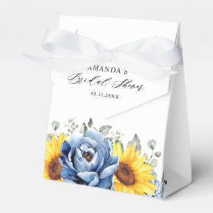 Caja Para Regalos Sunflower Dusty Blue Slate Peony Shower