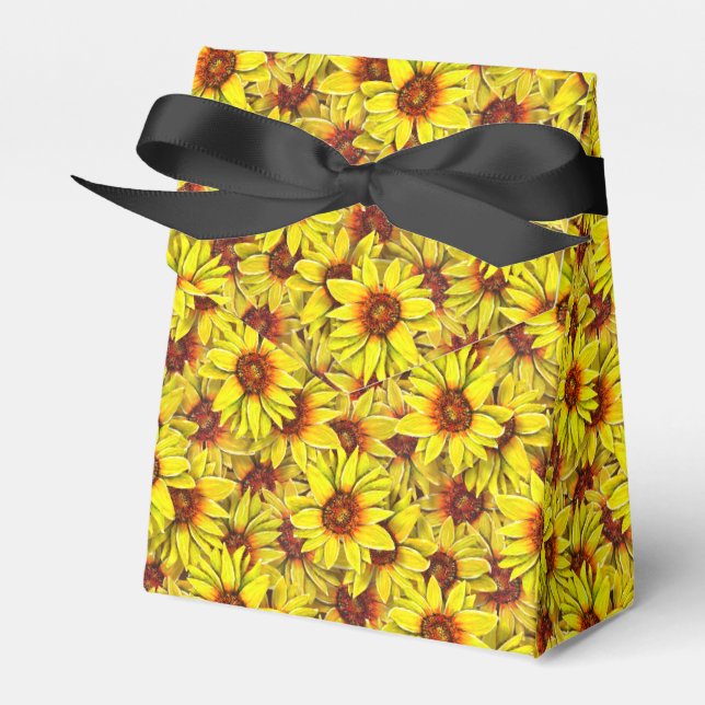 Caja Para Regalos Sunflower Favor Box (Front Side)
