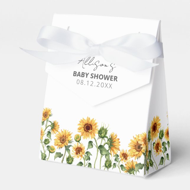 Caja Para Regalos Sunflower Garden Floral Baby Shower (Front Side)
