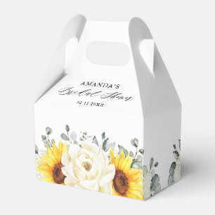 Caja Para Regalos Sunflower Ivory Peony Eucalyptus Bridal Shower