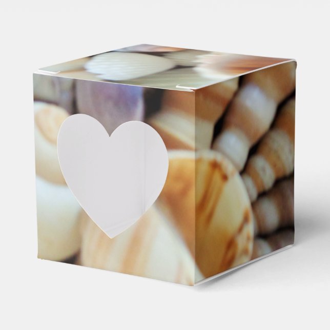 Caja Para Regalos Sunny Seashells Favor Box, Summer Beach Wedding (Anverso)