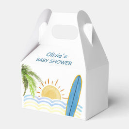 Caja Para Regalos Sunshine Tropical Surfing Baby Shower