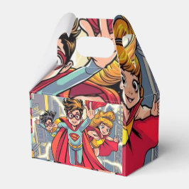 Caja Para Regalos Superheroína Kids Party Favor Box - Regalo de esti