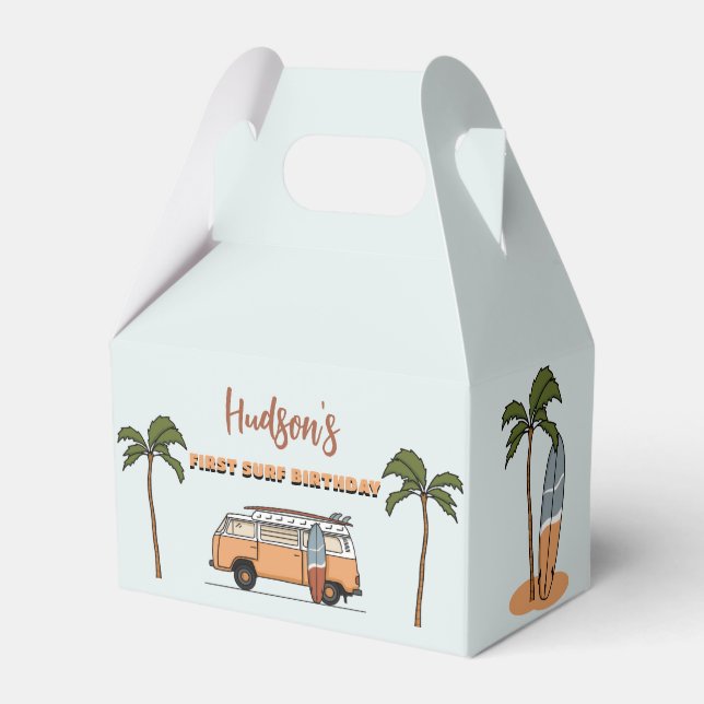 Caja Para Regalos Surf's Up The Big One Surf First Cumpleaños (Front Side)