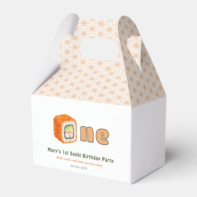 Caja Para Regalos Sushi- 1st Birthday (Front Side)
