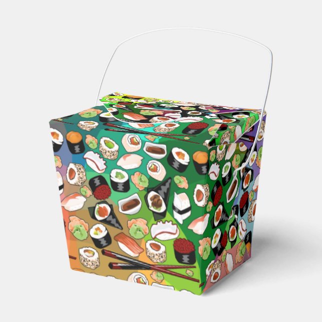 Caja Para Regalos Sushi Pattered Take Out Box (Front Side)
