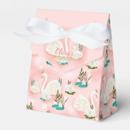 Caja Para Regalos Swan Pond Gold Pink Baby Shower