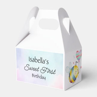 Caja Para Regalos Sweet Bee First Birthday Personalized 