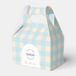 Caja Para Regalos Sweet blue gingham Company Business Promotion Gift