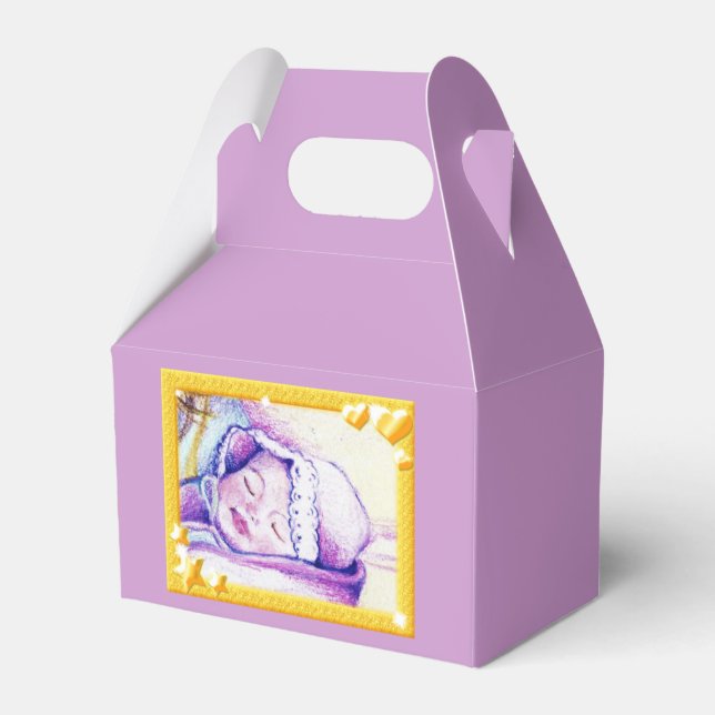 Caja Para Regalos Sweet Dreams Baby Gable Favor Box (Front Side)