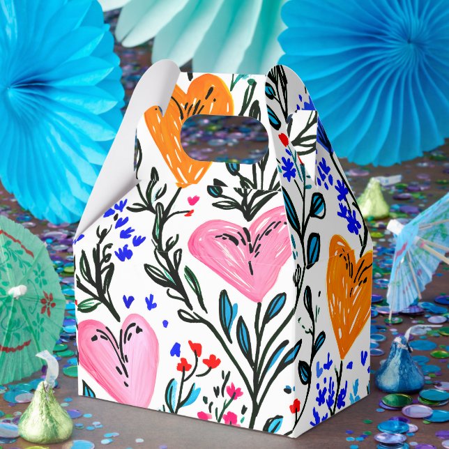 Caja Para Regalos Sweet Floral Hearts Gift Box (Fiesta)