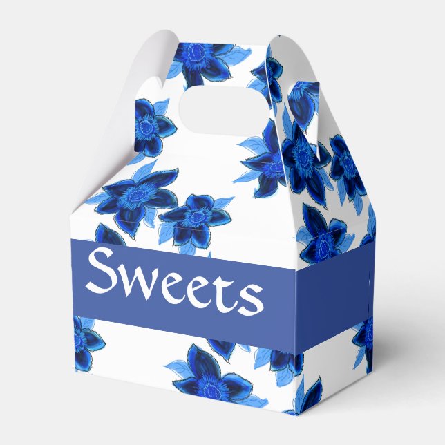 Caja Para Regalos Sweet Little Blue Flowship Box (Reverso)