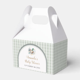 Caja Para Regalos Sweet Little Duckling Mallard Gingham Baby Shower