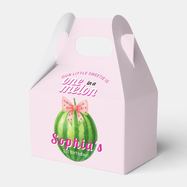 Caja Para Regalos Sweet Melon First Birthday Party (Front Side)