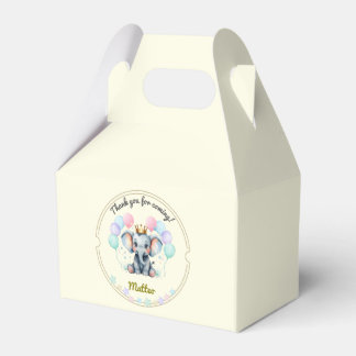Caja Para Regalos Sweet Pastel Elephant – editable 